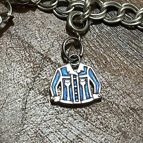 STERLING SILVER CHARM BRACELET - Picture 5 of 12